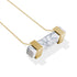 Howlite | Or | Collier barre de pierres précieuses